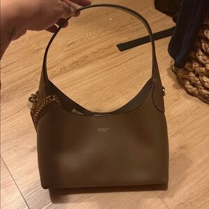 NWT Coach Tan Leather Shoulder Bag